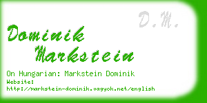dominik markstein business card